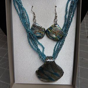 Lifestyle Studios Beaded necklace and earrings
